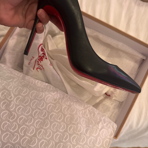 Christian Louboutin Black and Red Stiletto Heels - Picture 1 of 3